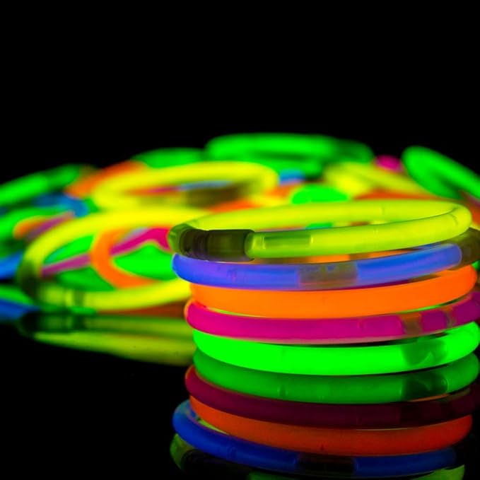 Lot de 100 Bracelets Lumineux LED Multicolores