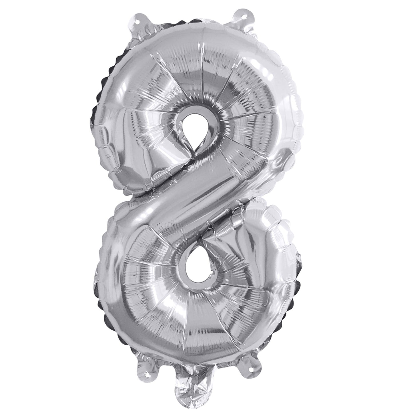 Ballon Métallique "8" Argent - 35cm