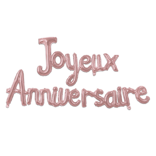 Guirlande "Joyeux Anniversaire" en Aluminium - 3m de Longueur