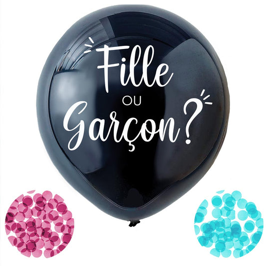 Ballon Géant Gender Reveal 100 cm - Surprise Confettis Fille ou Garçon